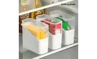 Fridge Organizer Bin With Lid Stackable