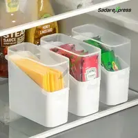Fridge Organizer Bin With Lid Stackable