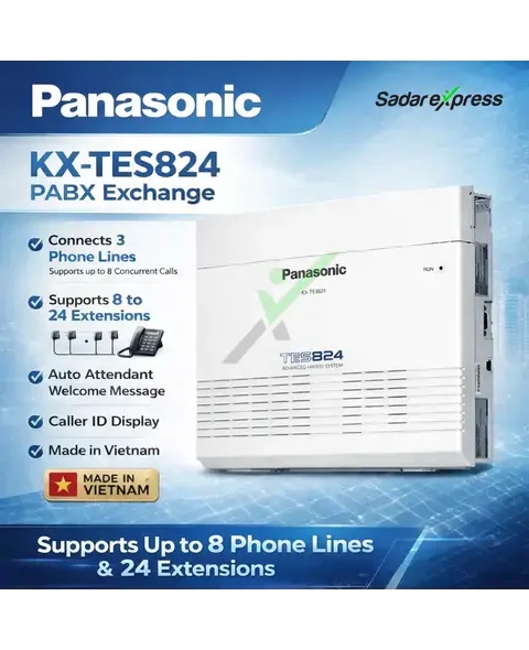 Panasonic PBX KX-TES824 (3 CO / 16 Extension) Refurbished