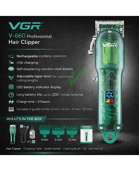 VGR V-660 Professional Rechargeable Hair & Beard Trimmer