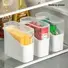 Fridge Organizer Bin With Lid Stackable