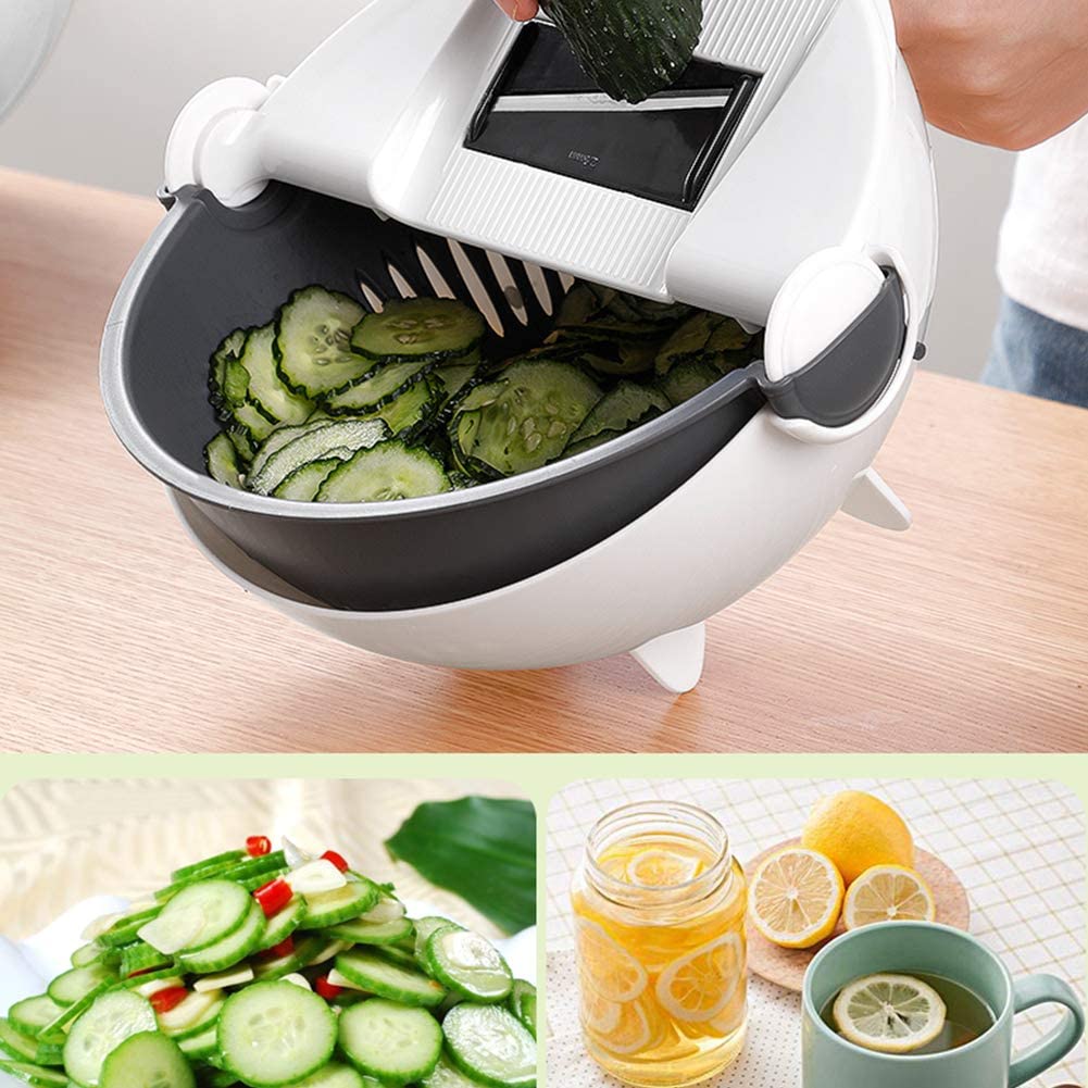 Magic Rotate Vegetable Cutter with Drain Basket 9 in 1 Multi-Functional Large Capacity Vegetables Chopper Kitchen Veggie Fruit Shredder Grater Slicer 1 Magic Rotate Vegetable Cutter with Drain Basket 9 in 1 Multi-Functional Large Capacity Vegetables Chopper Kitchen Veggie Fruit Shredder Grater Slicer
