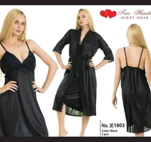 Sexy 2 Piece Silk Nightwear & Lingerie For Girls & Women 1803