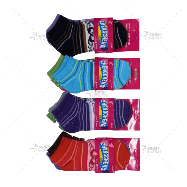Ladies Half Socks Pack of 3 Pairs 168771