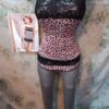Tiger print night suit for women honeymoon nighty