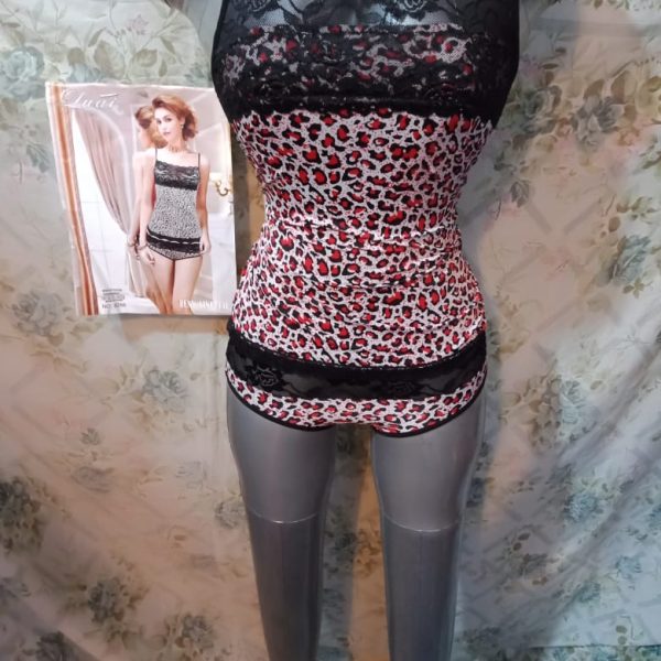 Tiger print night suit for women honeymoon nighty