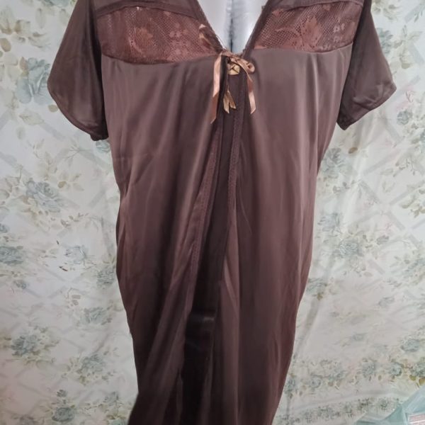 bridal married women sleepwear long night gown with inner