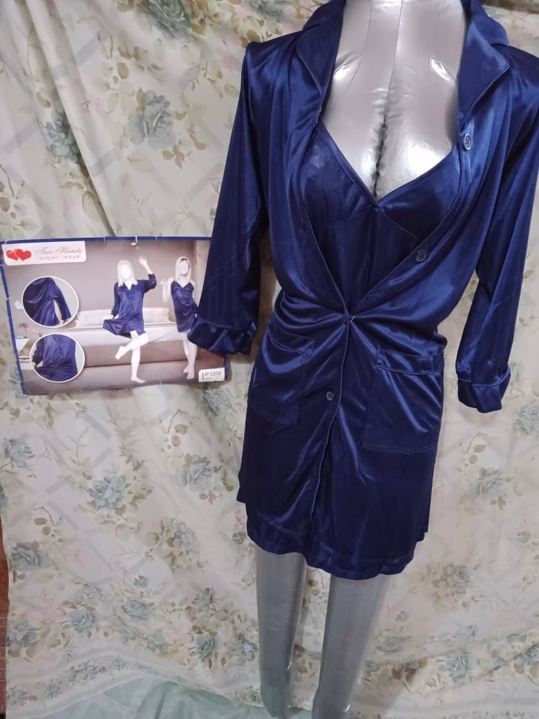 Two Hearts 2 Piece Silk Nightwear & Lingerie For Girls & Women JP2208 1 Two Hearts 2 Piece Silk Nightwear & Lingerie For Girls & Women JP2208