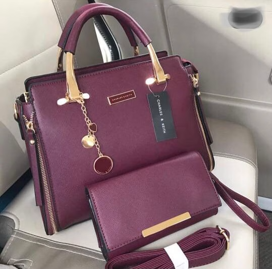 Branded 2 Piece cross body bag 100% Original Leather with FREE Keychain 147918