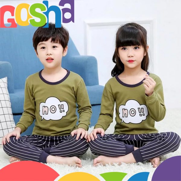 Asparagus Green Kids nightwear sleepwear soft cotton night suits for boys & girl