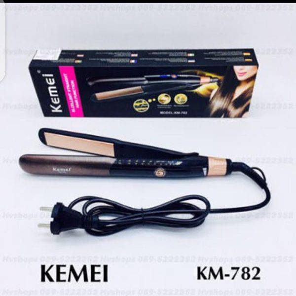 Kemei Km-782 - Professional Hair Straightener with Digital Temperature Control Kemei Best Hair Straightener ever