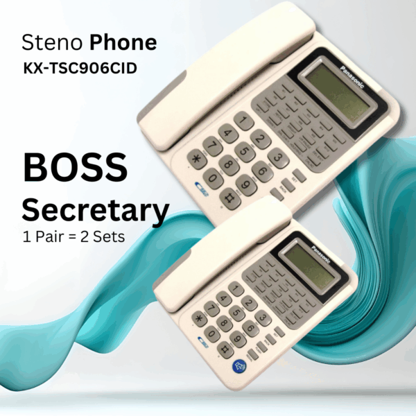 Home Full Width 1 Panasonic KX-TSC906CID Caller ID Corded Phone Steno Set